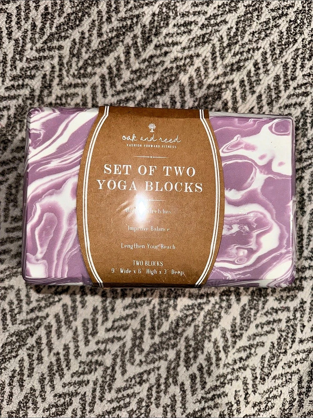 old soul reed Set of Two Yoga Blocks Purple & White NWT